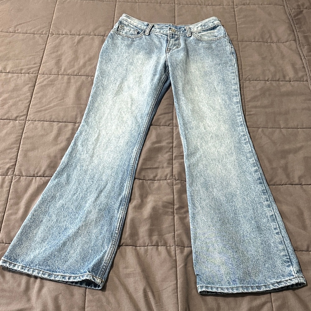 Brandy Melville Light Blue Wide Leg Jeans